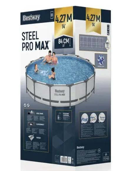 Alberca Bestway Steel Pro MAX 4.27 m x 84 cm | Modelo 56597 Profesional No te la pierdas