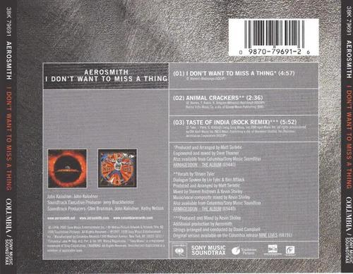 CD Single Aerosmith I Dont Want To Miss A Thing Armageddon