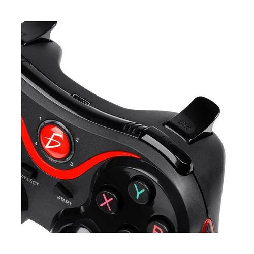 Control para Juegos joystick inalámbrico Ergonomico Bluetooth Multiplataforma Android/ios Color Negro Rojo Ele-Gate Facil de Usar