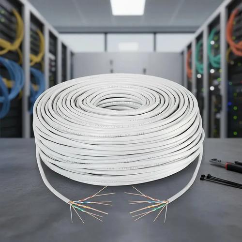 Bobina Cable Red Utp Rj45 Cat5e Ethernet 305 Metros Color Blanco Ele-Gate