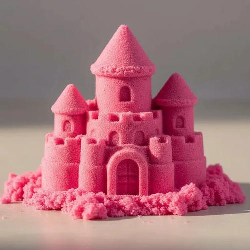 Arena Cinética Space Sand de Avelar Toys con Molde y Cubeta, Rosa Chicle