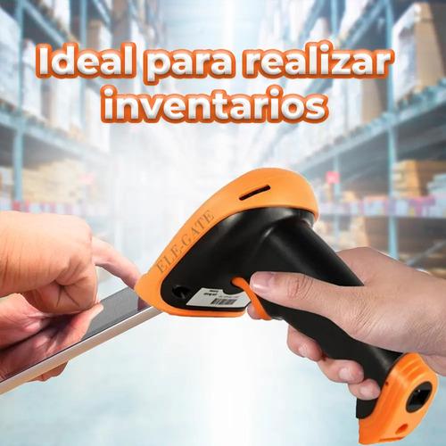 Lector Escáner Codigo Barras Qr Inalámbrico Recargable Color Negro Ele-Gate