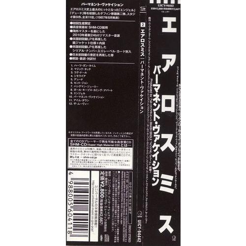 Cd Aerosmith Permanent Vacation Edicion Japonesa Shm-cd Obi