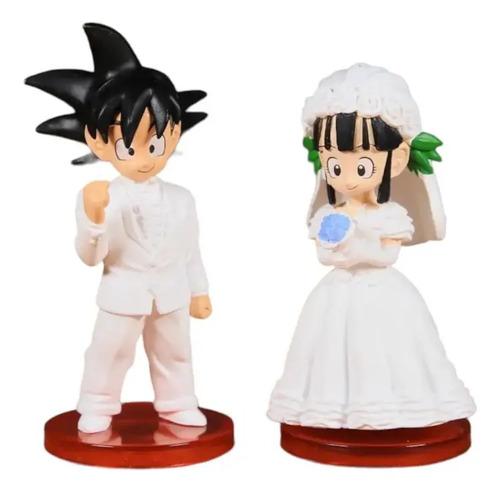 Goku y Milk de Novios | Set de 2 Figuras para Boda Dragon Ball Dragon Ball