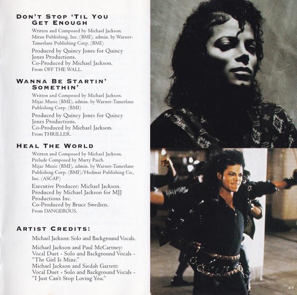 Disco Compacto 2 CD Michael Jackson HIStory Book I Edicion Doble Album