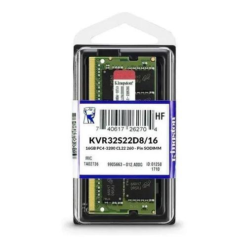 Memoria Ram Kingston Ddr4 16gb 3200mhz 260 Pin Para Laptop SODIMM