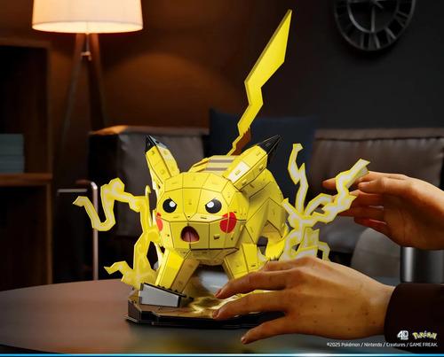 Rompecabezas 4D de Pikachu para Armar de Pokémon, Kit de Construcción 4D Build para Coleccionistas y Fans Adultos
