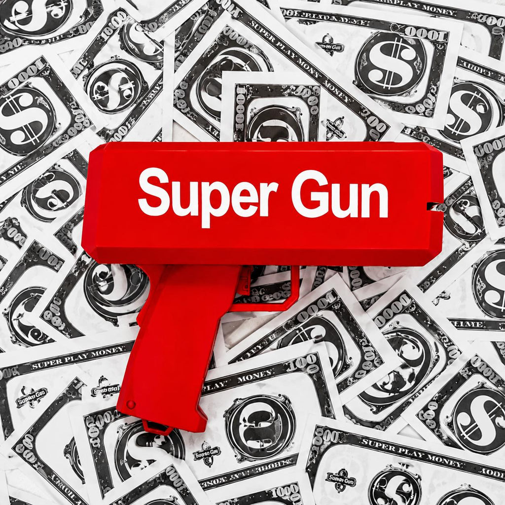 Pistola Lanzadora Billetes Cash Money Super Gun De juguete LANZADOR DE BILLETES Maquina lanzadora de bolletes