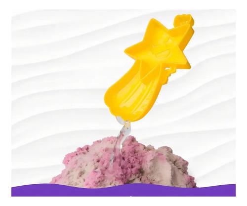 Bolsa de Arena Mágica Kinetic Sand Splash Rosa y Blanco Cambia de Color con Moldes