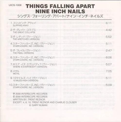 Nine Inch Nails Things Falling Apart Cd Japon Halo 16 Obi