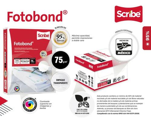 Papel Bond Scribe para Impresión Carta Blanco 75g Caja con 5000 Hojas