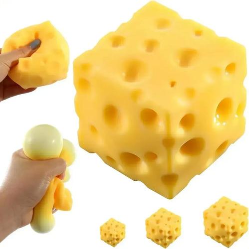 Squishy De Queso Cheese Antiestrés Amarillo Diversion Niños Amarillo 6cm x 6cm