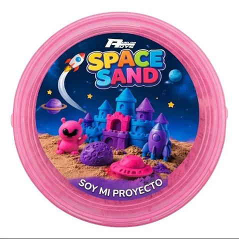 Arena Cinética Space Sand de Avelar Toys con Molde y Cubeta, Rosa Chicle