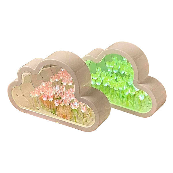 Lámpara LED Nube con Tulipanes Luz Cálida Decorativa, fotografía 1, referencia AZMQ029