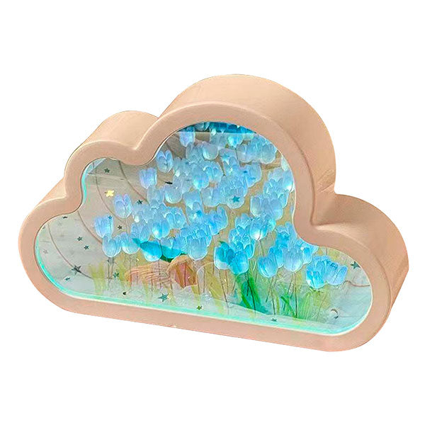 Lámpara LED Nube con Tulipanes Luz Cálida Decorativa, fotografía 2, referencia AZMQ029