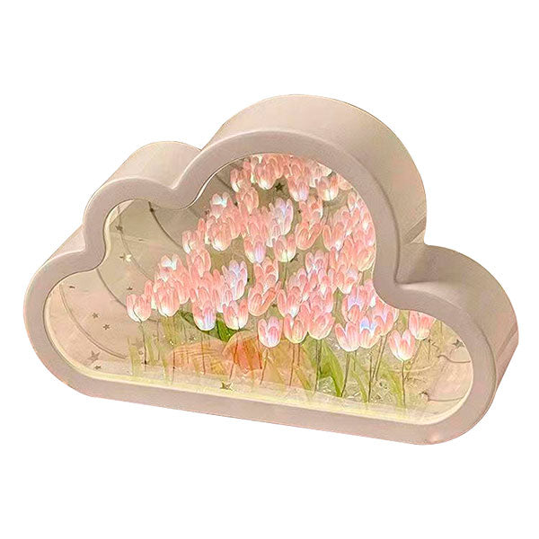 Lámpara LED Nube con Tulipanes Luz Cálida Decorativa, fotografía 3, referencia AZMQ029