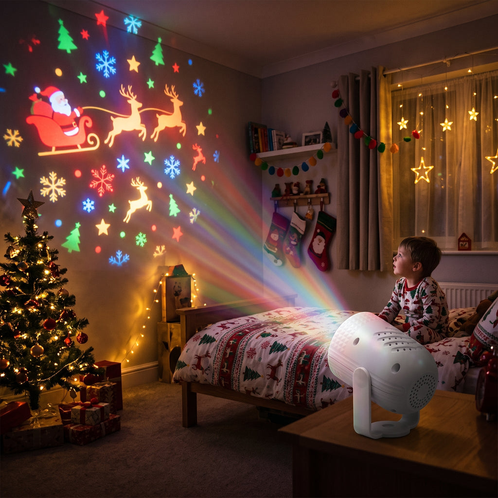 Proyector Navideño LED para Interior Santa Reno Nieve, fotografía 3, modelo ZSD-378