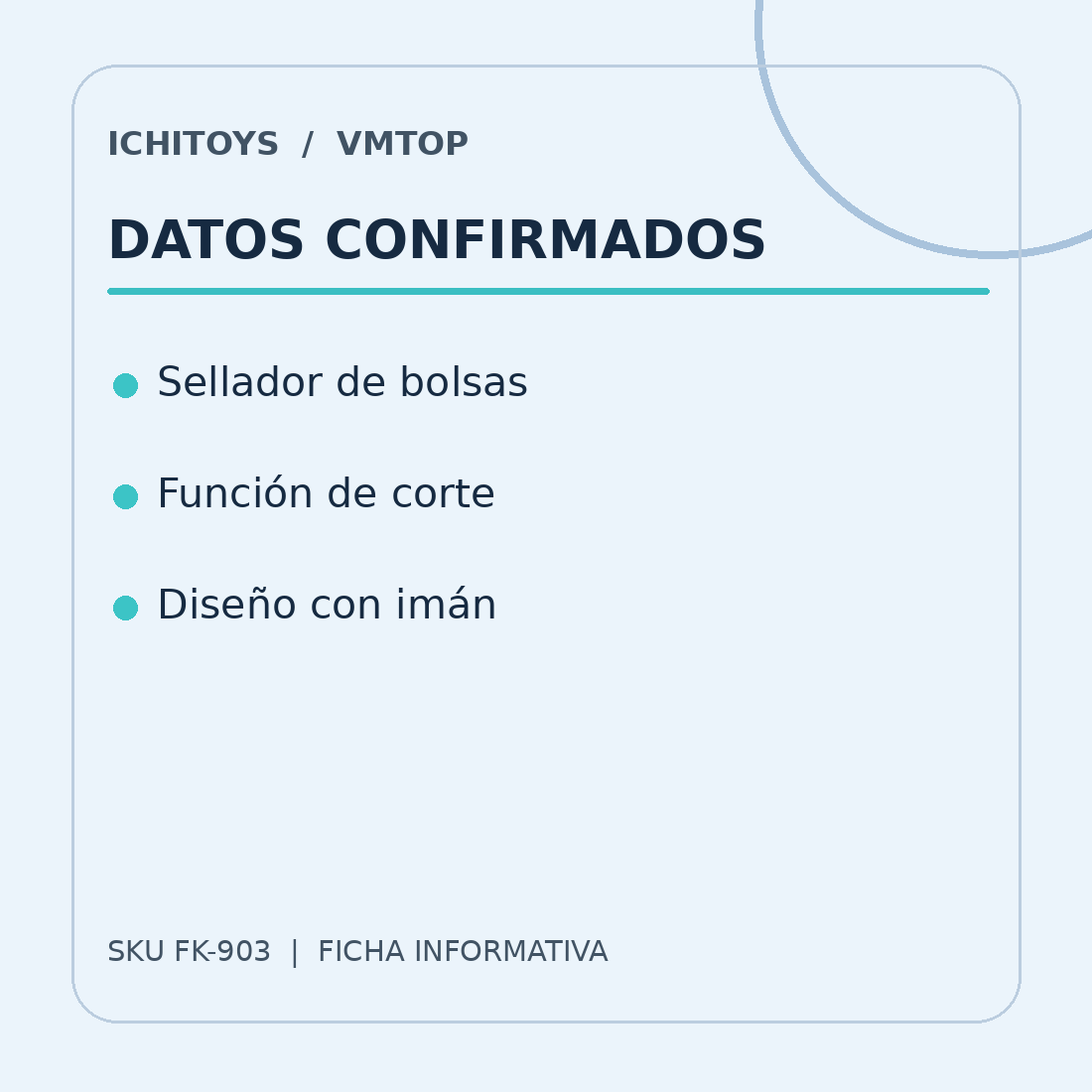 Ficha visual de Sellador y Cortador de Bolsas con Imán, parte 2