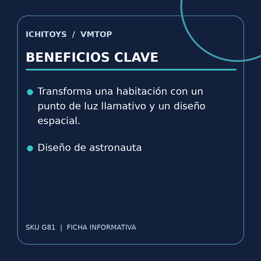 Lámpara astronauta G81 - beneficios clave