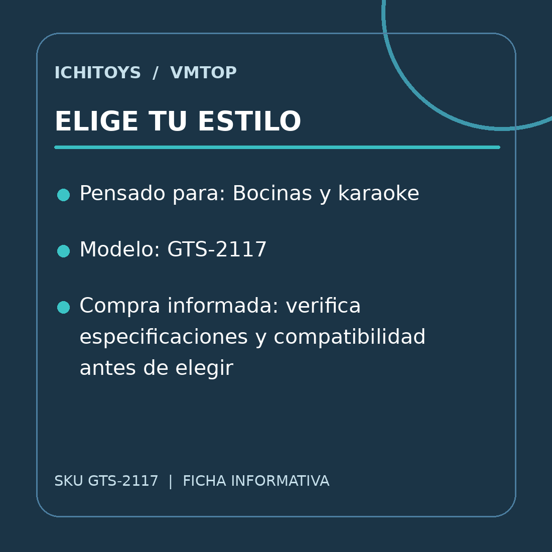 Ficha visual de Bocina Bluetooth Karaoke 4 pulgadas con Micrófono Inalámbrico, parte 3