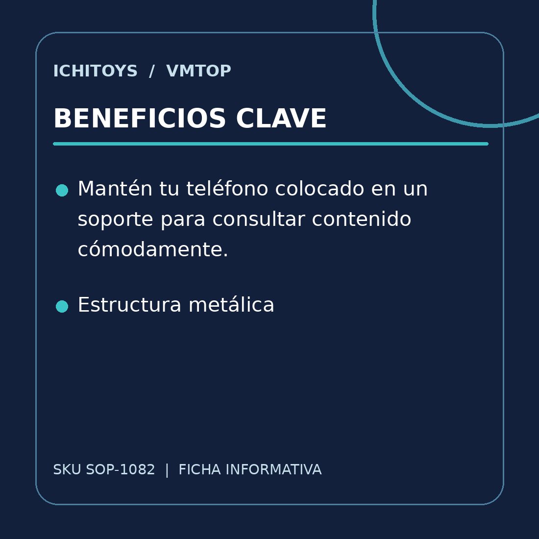 Beneficios clave de Soporte Metálico Giratorio para Celular SOP-1082