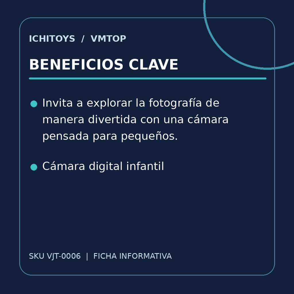 Beneficios clave de Cámara Digital Recargable para Niños VJT-0006