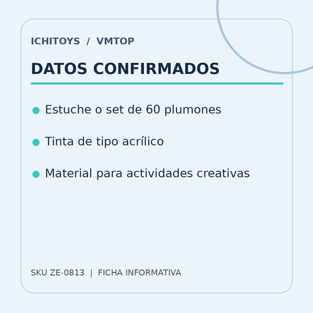 Ficha visual de Set de 60 Plumones Acrílicos, parte 2