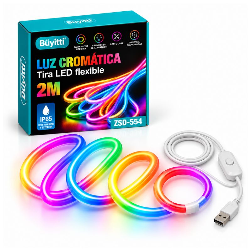 Foto original VM TOP: Tira LED Neón Flexible de 2M 5V